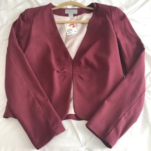 NWT Sz. 12 H&M Burgundy Blazer